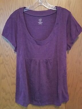 Bundle duo Maternity Short Sleeve Scoop-Neck Tops (2), Size XL